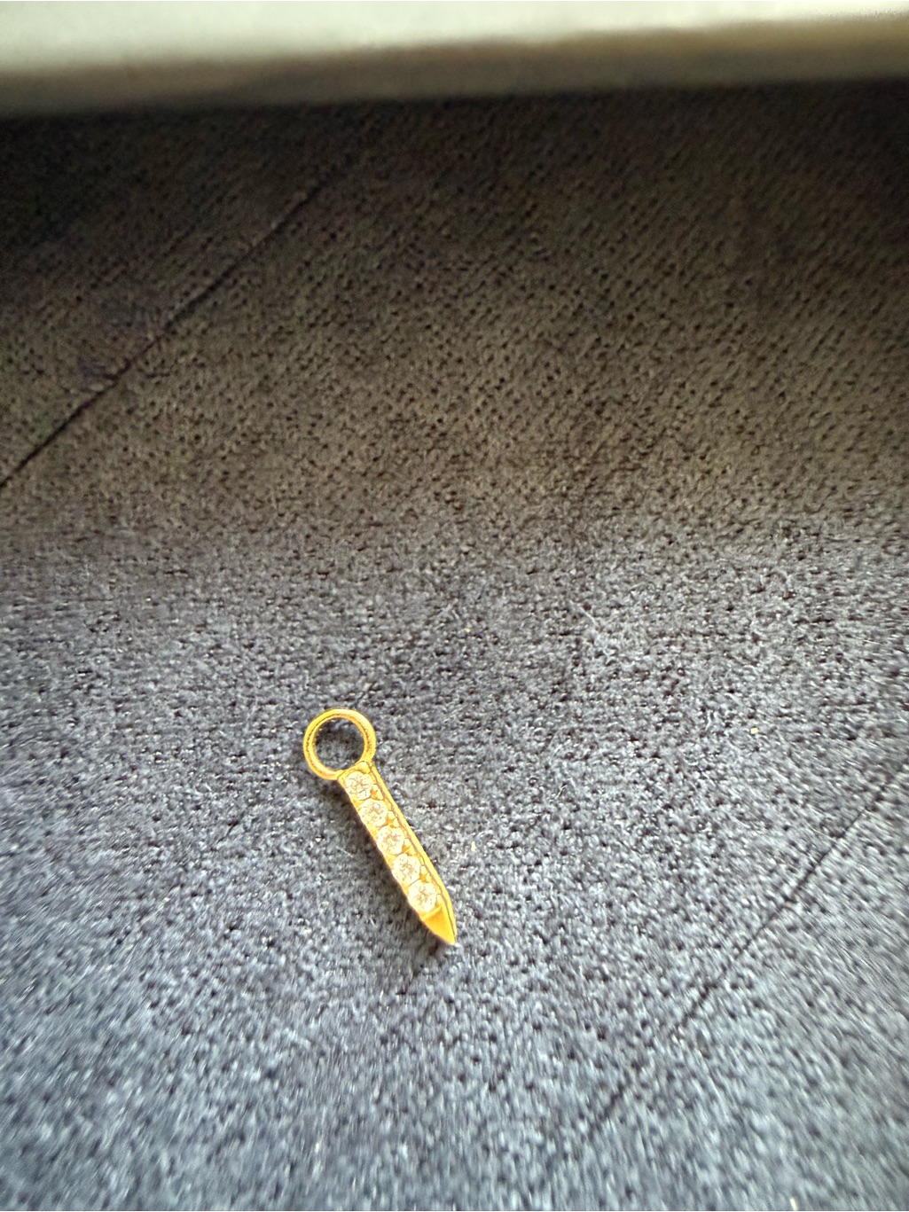 Maria Tash Gold Pav Spike Charm